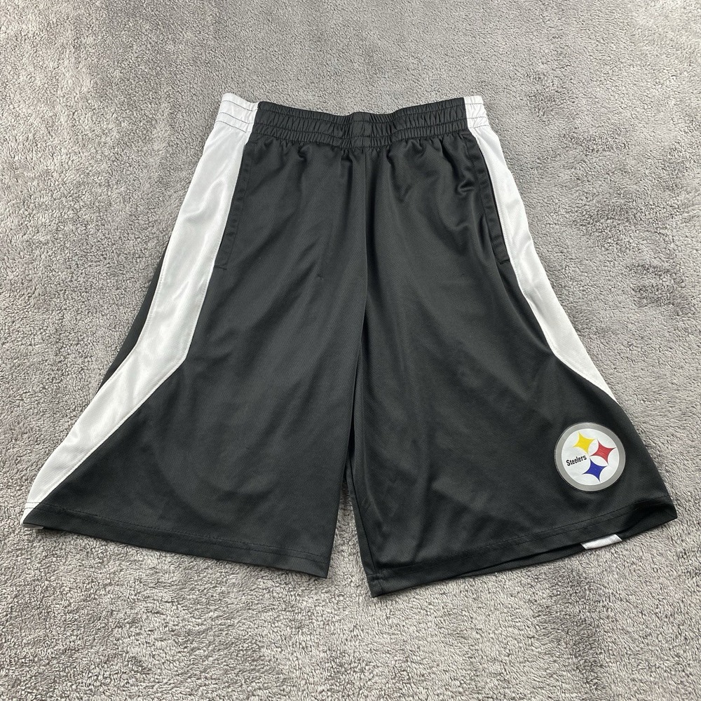 NFL Apparel Pittsburgh Steelers Shorts Youth XXL- 18 Black